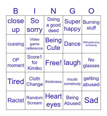 Test Bingo Card