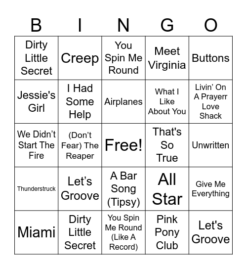 BOB Blackout Bingo Card
