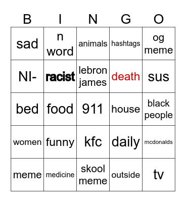 insta reels bingo yayayayayaayaya Bingo Card