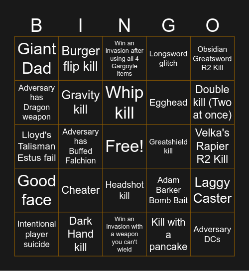 DS1 Invasion Bingo Card