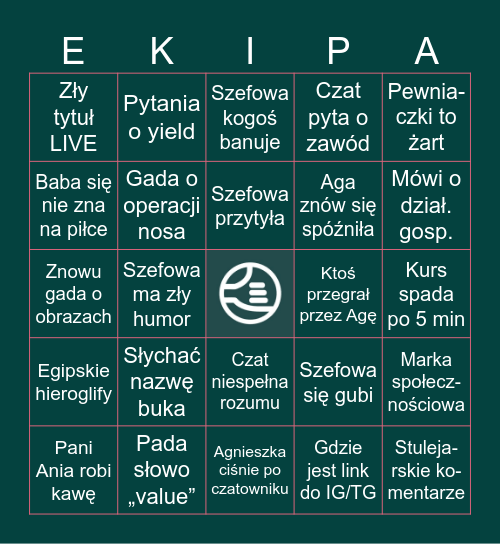 TikTokowe Bingo Card