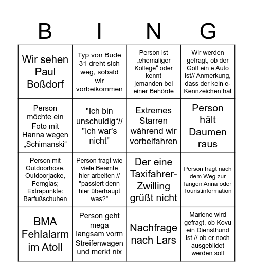 Helgoland Bingo Card
