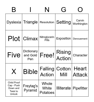 FREYTAG'S PYRAMID Bingo Card
