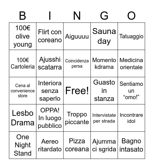 MCC COREA Bingo Card