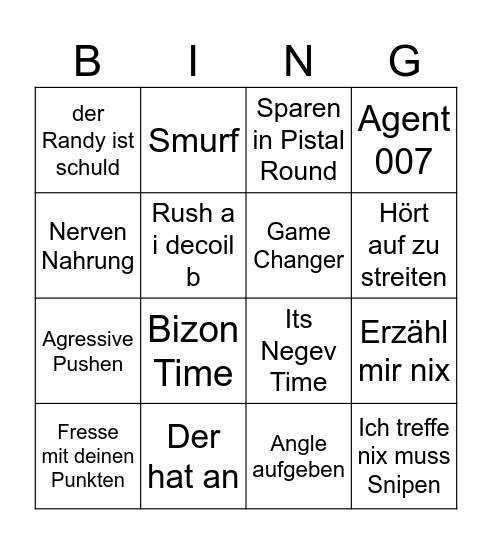 Mike CS2 Bingo Card