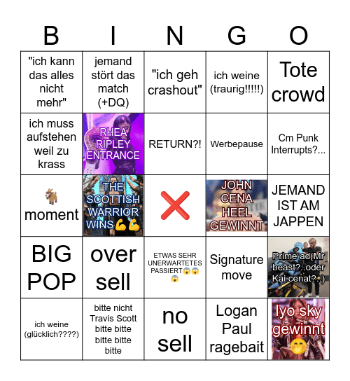 WRESTLEMANIA 41 NIGHT 2 Bingo Card