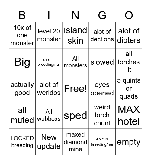 MSM BINGO Card