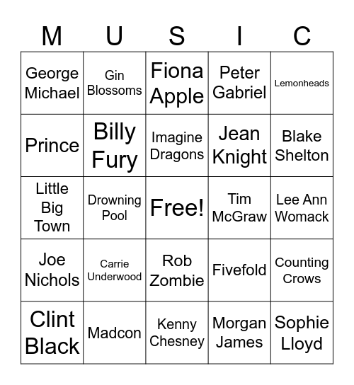 Music_04192025 Bingo Card