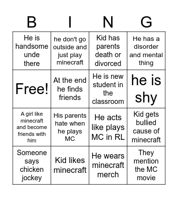 Dbar man Bingo Card