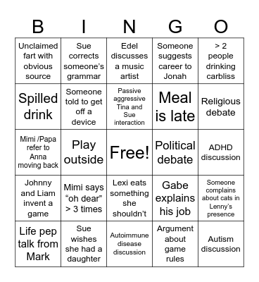 Henningsen Bingo Card