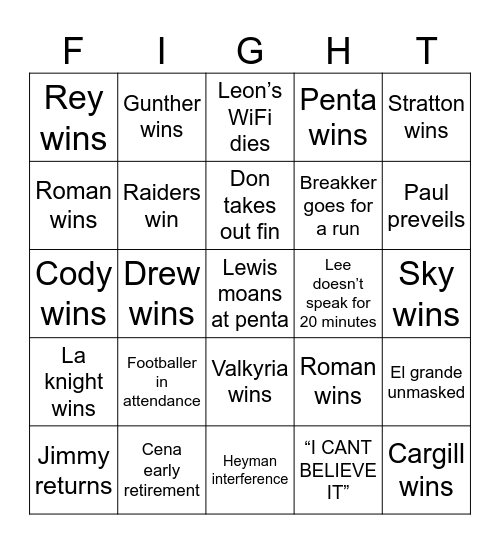 Westelmania Bingo Card