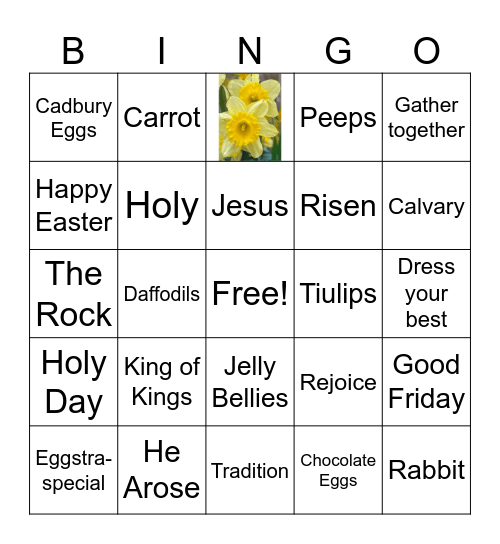 Celebrate Easter Bingo Card