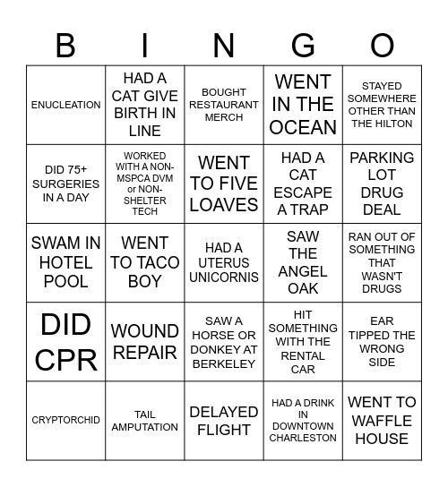 TNVR BINGO Card