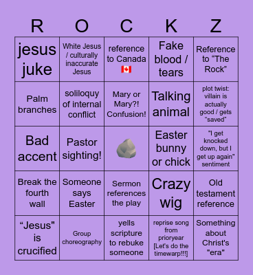 The ACTUAL Easter Story! Bingo Card