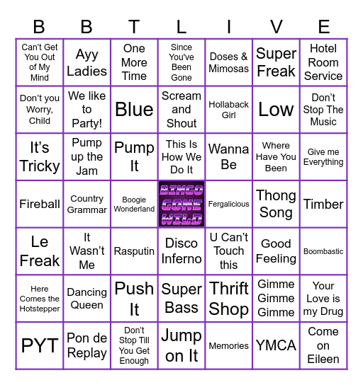 THE GRAND FINALE Bingo Card