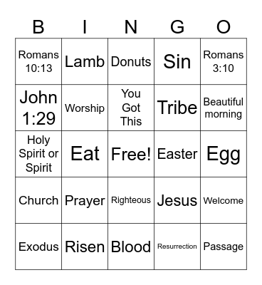 Tribe Bingo! Bingo Card