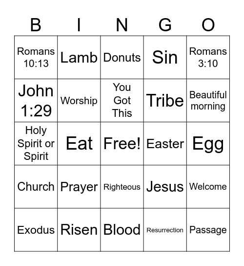 Tribe Bingo! Bingo Card