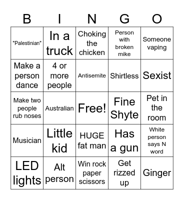 Monkey Bingo Card