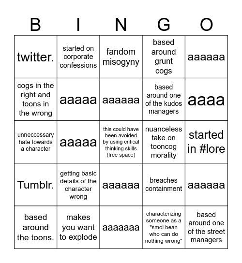 TTCC DISCOURSE BINGO Card