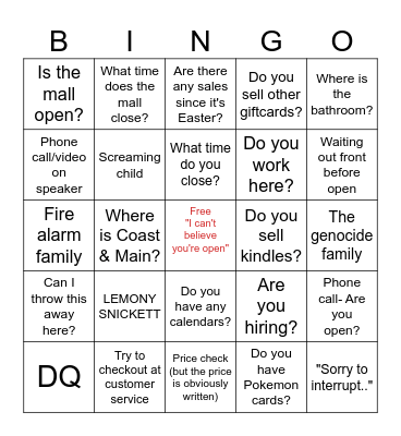 EASTER BINGO Card