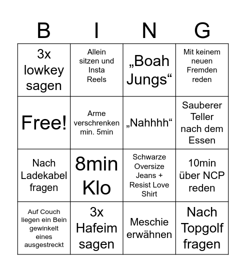 Tim Phrasen Bingo Card