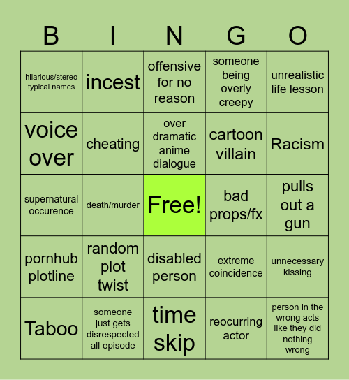 tomorrows teachings Bingo Card