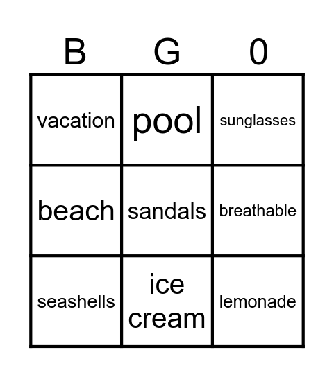 Patrick's Bingo Card #1 Bingo Card