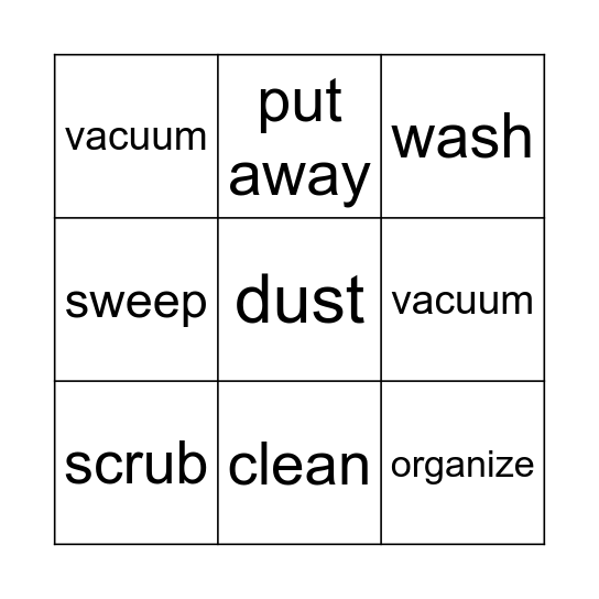 Mark the square for Correct Grammar Bingo Card