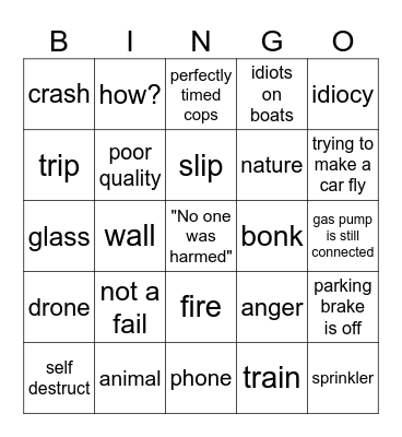 failarmy bingo Card
