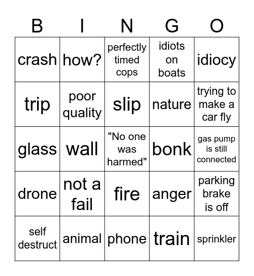 failarmy bingo Card