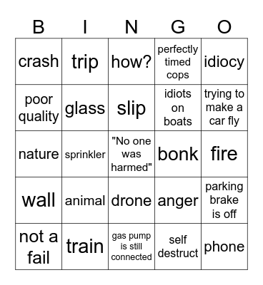 failarmy bingo Card