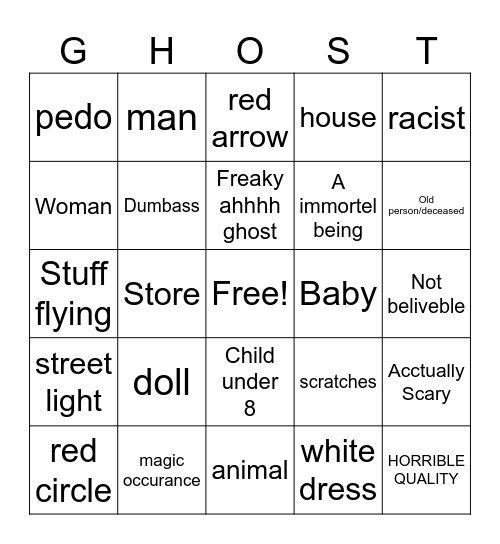 Scary Bingooooooo Bingo Card