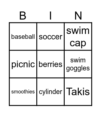 Patrick's Bingo Card #5 Bingo Card