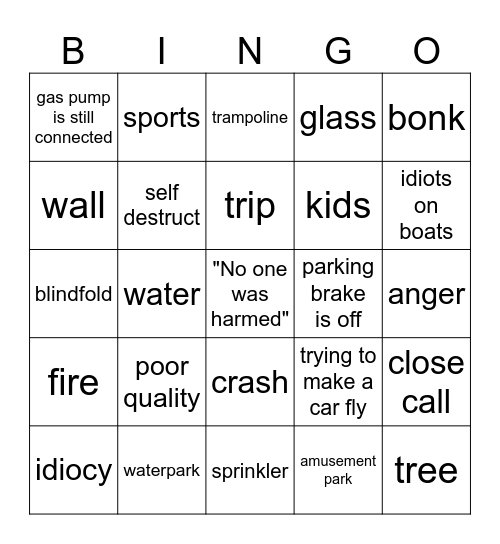 failarmy bingo Card