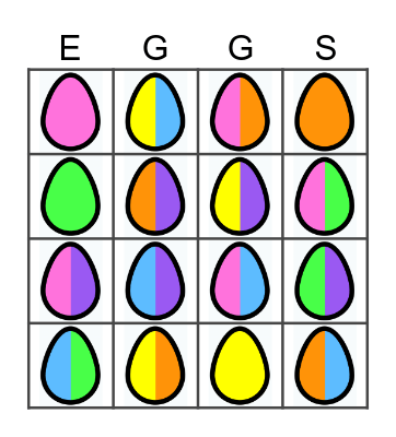 Easter Egg Bingo Card