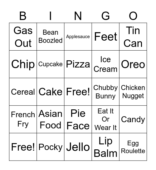 00:00 Bingo Card