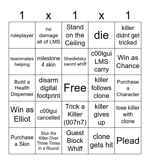 007n7 Bingo Card