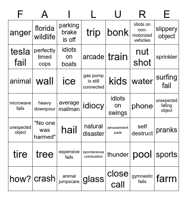 failarmy bingo Card