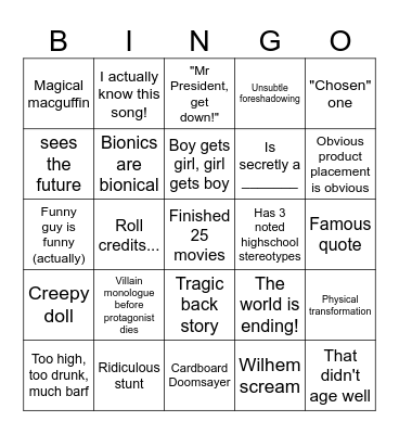 You haven't seen this? Bingo Card