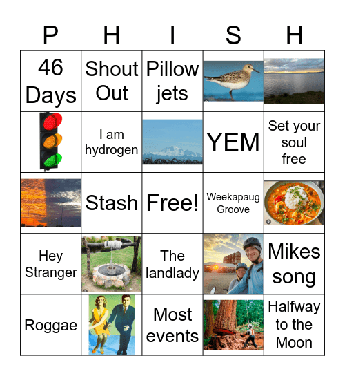 Phish 4/19 CLM Bingo Card
