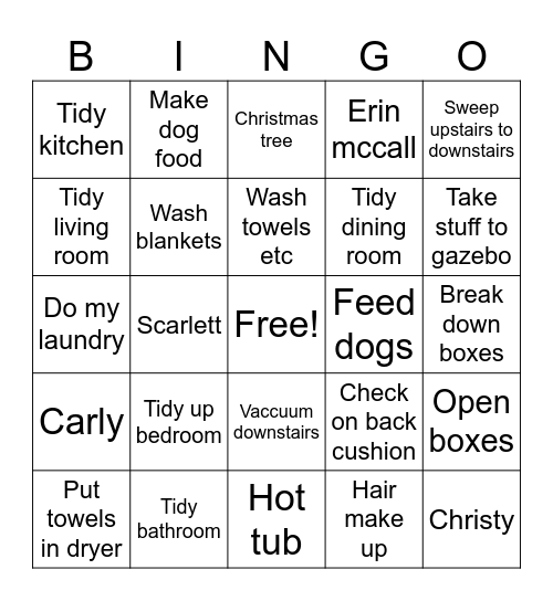 Eastter Bingo Card