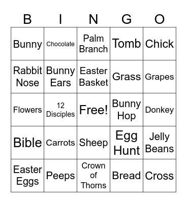Easter Bingo! Bingo Card