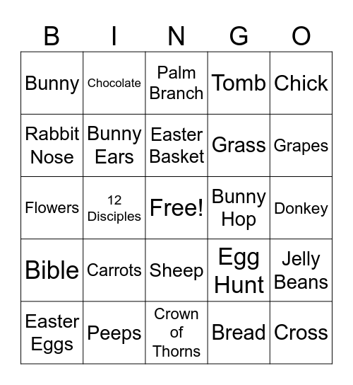 Easter Bingo! Bingo Card