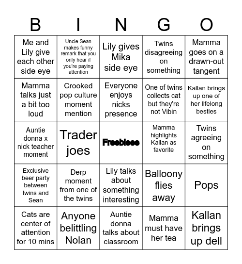 e a s t e r  b i n g O Bingo Card