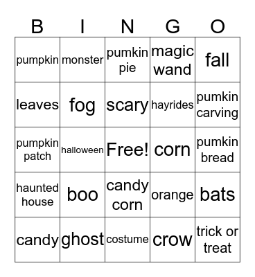 HALLOWEEN BINGO Card