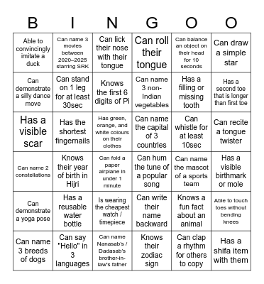 MOJMILAN Bingo Card