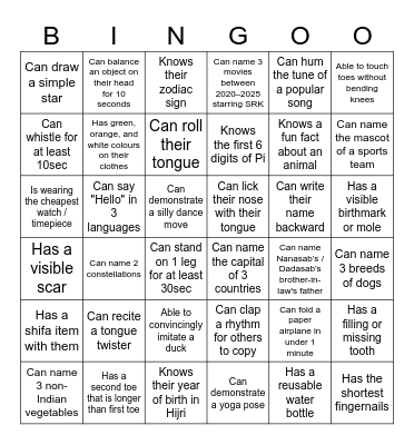 MOJMILAN Bingo Card