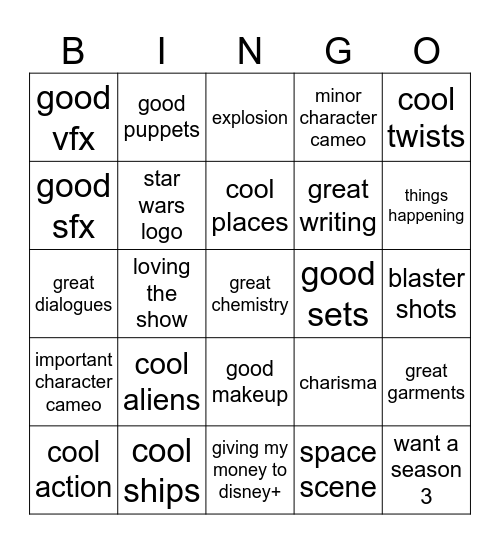 andor season 2 Bingo Card