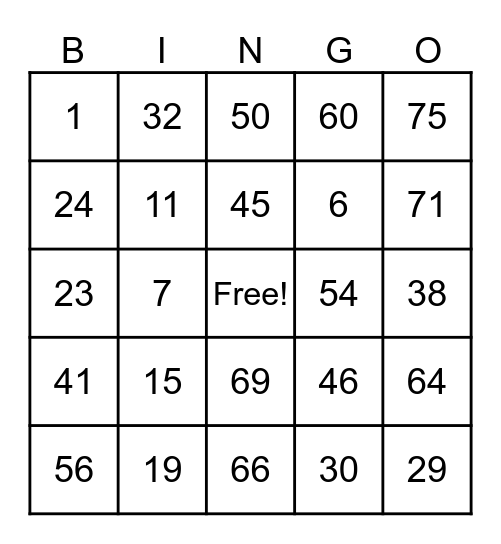 Jenalyn Arbo Bingo Card