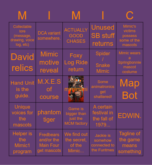 the secret of the mint choco chip ice cream Bingo Card